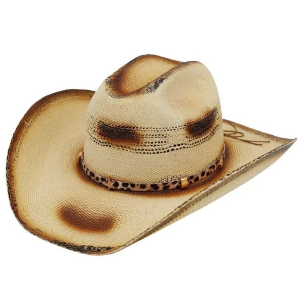 COWGIRL Desert Ember Beige Distressed Hat with Band One Size - Picture 2 of 6